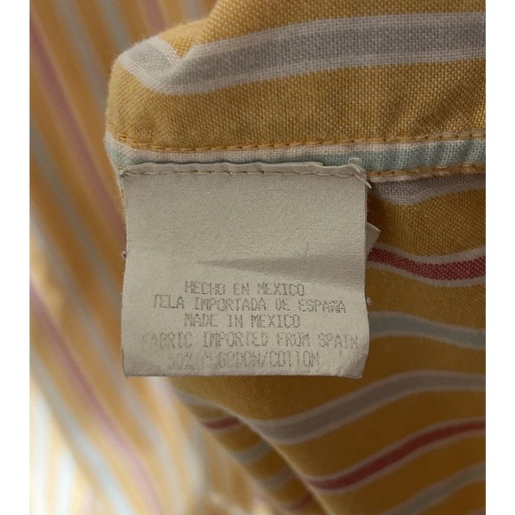 Ferrioni Collection Pastel Striped Button Up Shirt Mens Size Large Scottie Dog - Picture 4 of 7